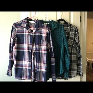 3 classic button up shirts